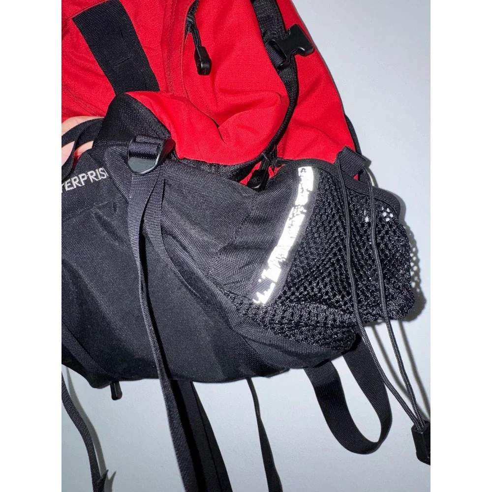 Vintage The North Face Enterprise Backpack Red Black Daypack Hiking School Bag